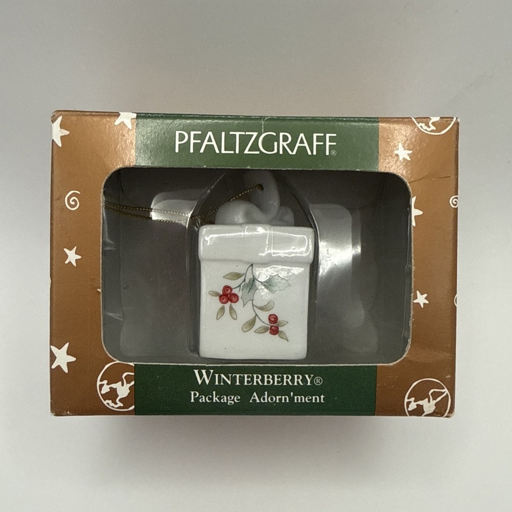 Vtg Pfaltzgraff Winterberry Christmas Package Adorn'ment 2000 New w/Box
